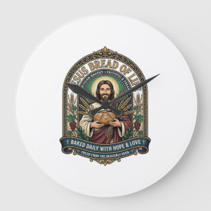 Grande Horloge Ronde Jésus Pain De Vie Jésus Pain Vie Boulangerie Chris