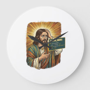 Grande Horloge Ronde Jésus pleurant Erreur de syntaxe Codage Programmeu