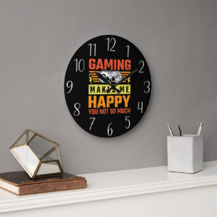 Grande Horloge Ronde Jeu amusant sarcasme mot art