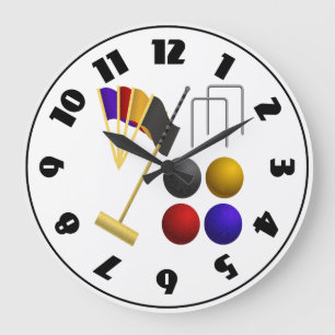 Grande Horloge Ronde Jeu d'horloge de croquet