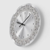 Grande Horloge Ronde Jeweled Silver (Angle)