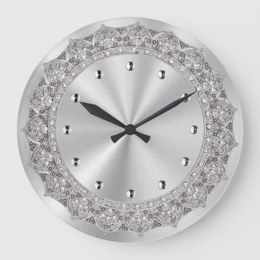 Grande Horloge Ronde Jeweled Silver (Recto)