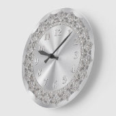 Grande Horloge Ronde Jeweled Silver (Angle)