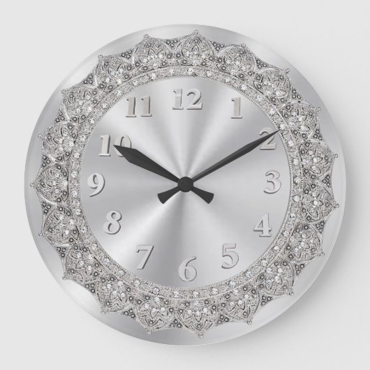 Grande Horloge Ronde Jeweled Silver (Recto)