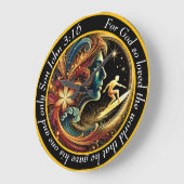 Grande Horloge Ronde John 3:16 Christian Surfboard (Angle)