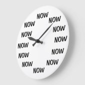 Grande Horloge Ronde Joke Clocks The Time Is Now (Angle)