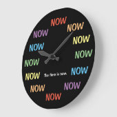 Grande Horloge Ronde Joke Clocks The Time Is Now (Angle)