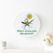 Grande Horloge Ronde Joke What's Wrong With This Picture (Maison)