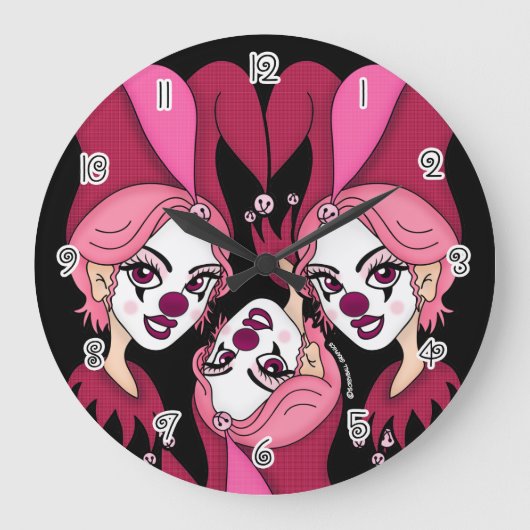 Grande Horloge Ronde Joker rose Jester (Recto)