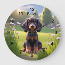 Joli chiot Gordon Setter de dessin animé