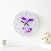Grande Horloge Ronde Joli lapin gothique Fuzzy (Maison)