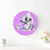 Grande Horloge Ronde Joli petit chiot (Maison)