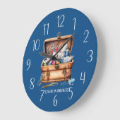 Grande Horloge Ronde joli progrès de couture ajouter du texte (Angle)