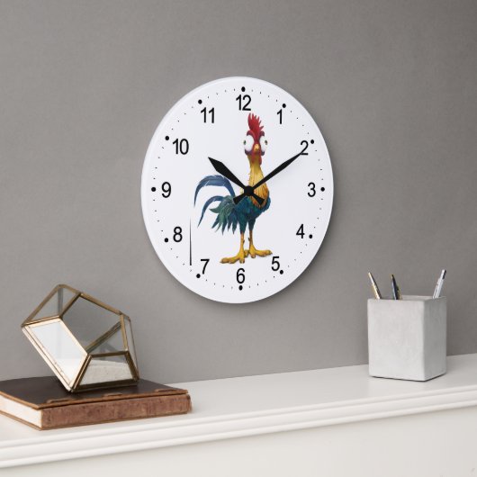Grande Horloge Ronde Joli Rooster Big Eyes (Bureau)
