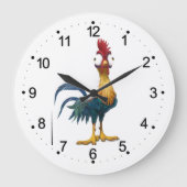 Grande Horloge Ronde Joli Rooster Big Eyes (Recto)