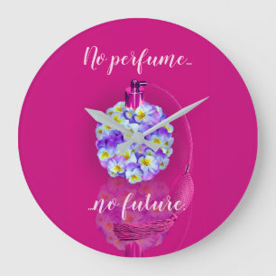 Grande Horloge Ronde Joli Vaporisateur Pansy