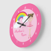 Grande Horloge Ronde Jolie Ballerine Rose (Angle)