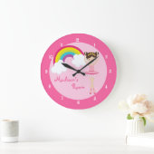 Grande Horloge Ronde Jolie Ballerine Rose (Maison)
