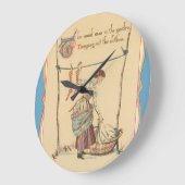 Grande Horloge Ronde Jolie Dame Vintage (Angle)