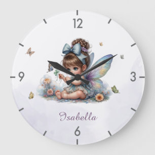Grande Horloge Ronde Jolie petite fée