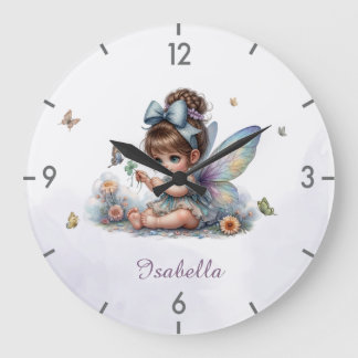 Grande Horloge Ronde Jolie petite fée