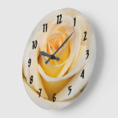 Grande Horloge Ronde Jolie Rose blanche (Angle)