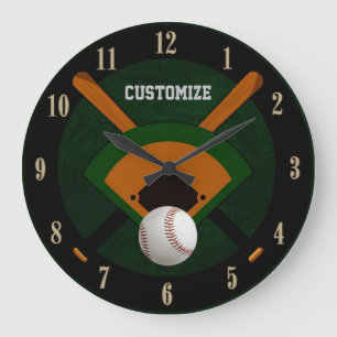 Grande Horloge Ronde Jouer au baseball de balle