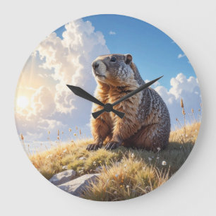 GRANDE HORLOGE RONDE JOUR DE LA MARMOTTE