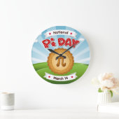 Grande Horloge Ronde Jour Pi coloré (Maison)