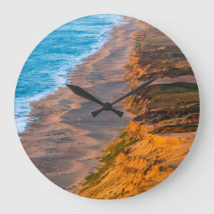 Grande Horloge Ronde Jours Dernière lumière frappe le rivage sablonneux