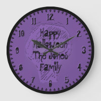 Joyeuse Halloween Éffrayant Lettres Noir/Violet