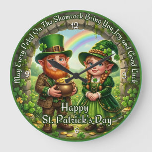 Grande Horloge Ronde Joyeuse Saint-Patrick Chance