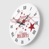 Grande Horloge Ronde Joyeuses fêtes (Angle)