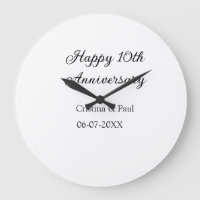 Joyeux 10ème anniversaire de mariage simple nom mi