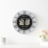 Grande Horloge Ronde Joyeux 25e anniversaire de Customize Silver (Maison)