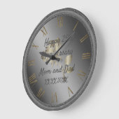 Grande Horloge Ronde Joyeux anniversaire (Angle)
