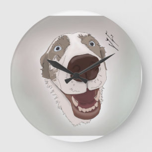 Grande Horloge Ronde Joyeux chien
