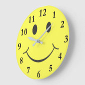 Grande Horloge Ronde Joyeux Face Round Acrylic Wall Clock (Angle)