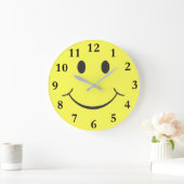 Grande Horloge Ronde Joyeux Face Round Acrylic Wall Clock (Maison)