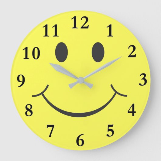 Grande Horloge Ronde Joyeux Face Round Acrylic Wall Clock (Recto)