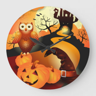 Grande Horloge Ronde Joyeux Halloween !