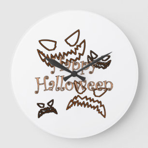 Grande Horloge Ronde Joyeux Halloween