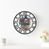 Grande Horloge Ronde Joyeux Noël (Maison)