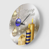 Grande Horloge Ronde Joyeux Noël 28 Options d'horloge murale (Angle)