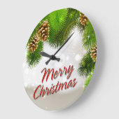 Grande Horloge Ronde Joyeux Noël 38 Options d'horloge murale (Angle)