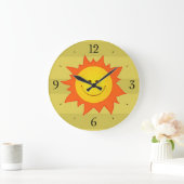 Grande Horloge Ronde Joyeux Smiling Dessin animé (Maison)