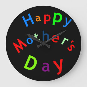 Grande Horloge Ronde Joyeux texte de la fête des mères