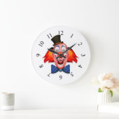 Grande Horloge Ronde Joyeux visage de clown (Maison)