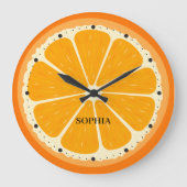 Grande Horloge Ronde Jus de citron frais orange (Recto)