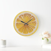 Grande Horloge Ronde Jus de Fruits de tranches de citron (Maison)